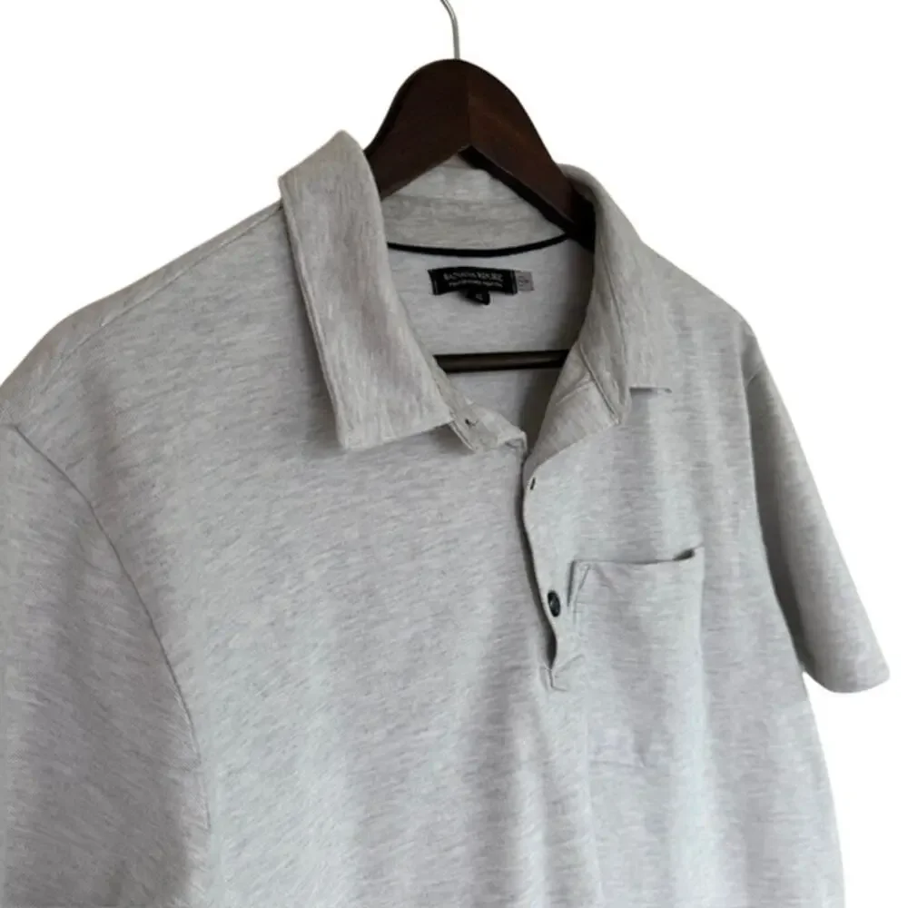Banana Republic Light Gray Performance Pique Polo - XL